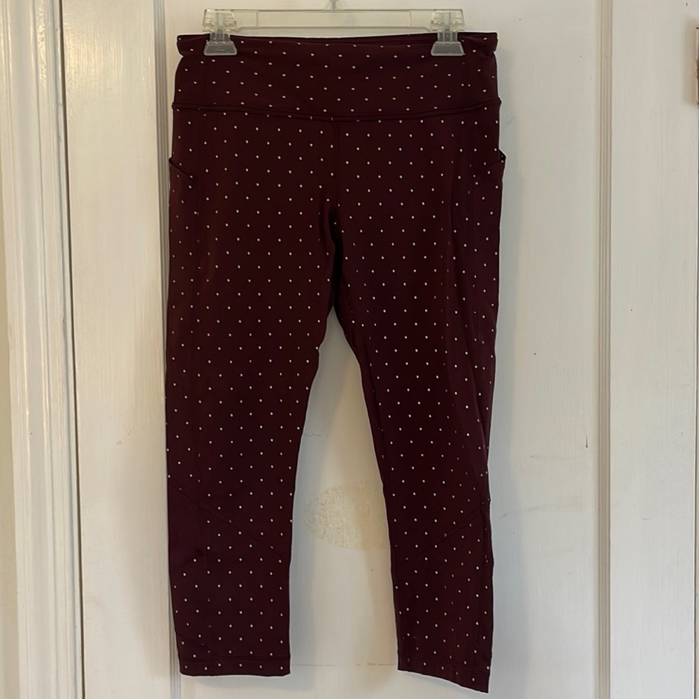 Soulcycle x Lululemon Burgundy Leggings